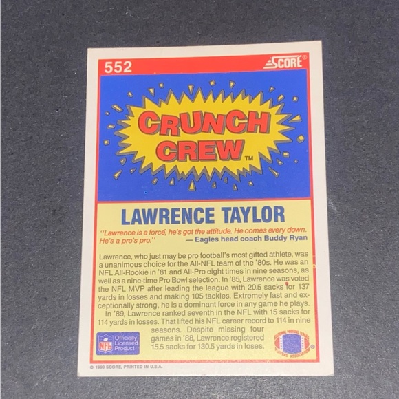 Lawrence Taylor ‘L.T.’ Cards (5) 1990-1991 - Picture 4 of 12